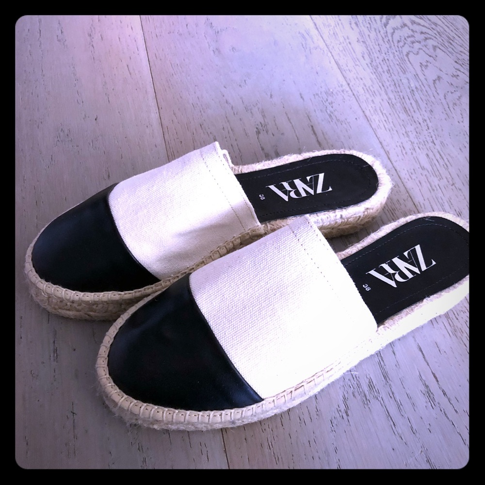 Zara espadrille slides